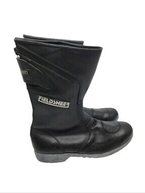 Vintage Fieldsheer‎ Black Leather Motorcycle Biker Moto Boots Women's 7